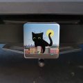 Giant Black Cat Playing With Cars Tow Trailer Hitch Cover Plug Insert