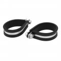 Uxcell 45mm 304 Stainless Steel Epdm Rubber Lined P Clips Hose Pipe Clamp 5pcs