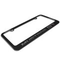Ford Mustang Gt In 3d Dark Gray Letters On Black Metal License Plate Frame