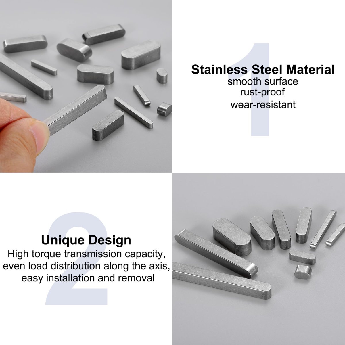 10pcs Round Ended Feather Key 4x4x30mm Stainless Steel Professional Parallel Drive Shaft Stock For Fasteners Mechanical