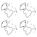 Cicitree 4set Carburetor Repair Kit Keyster Fit For Honda Vfr750f 1994-1997