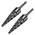 2pcs 1 4 3 8 2 5 5-in Swage Tube Expander Drill Bit Hvac Repairing Tool Copper Pipe Flaring With 1 Hex Shank For Air 