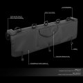 53 Inches Wide Waterproof Vinyl Pickup Truck Bed Tailgate Crash Pad Protector W 5 Bike Rack Straps