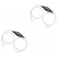 Wakauto 2 Sets Manual Oil Suction Pipe Fluid Extractor Fuel Transfer Pump Gasoline Hose Siphon Plastic Deflector 