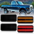 Led Side Marker Lights Replacement For 1968-1972 Chevy C K Series Trucks 1968-1996 Gmc G P Vans Amber Front Rear Red Signal 