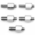 Universal Billet Aluminum Street Sport Motorbike Racing Handlebar End Rear View Multi Angle Adjustable Blindsight Convex Chrome