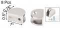 Uxcell 8pcs 25 X 13 19mm Stainless Steel Home Cabinet Door Glass Clamp Shelf Brackets Fixing Clips Holder