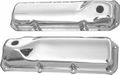 R9295 Valve Cover Pair For Ford Cleveland Modified Tall 3 625 In Height Baffled Chrome Steel With Breather Holes And Grommets 