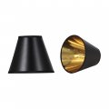 Aspen Creative 32210-2 Hardback Empire Transitional Clip-on Chandelier Shade Black W Gold Inside Washi Paper 3 Top X 6 Bottom 5 