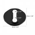 X Autohaux 4pcs Car Door Lock Latches Cover Stainless Steel Protector For Mitsubishi Outlander Eclipse Cross Galant Black