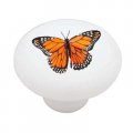 Gotham Decor Monarch Butterfly Ceramic Drawer Knob 