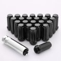 M14x1 5 Black Spline Lug Nuts 24 Piece Set 60 Degrees Cone Seat For Chevy Silverado 1500 Ford F150 Expedition And Ram Nts-a8bk 