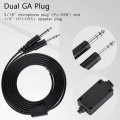 Aviation Headset Replacement Cable For David Clark Avcomm Pilot Dual Ga Plug Durable Pvc Material 2m Headphone Diy Cord With