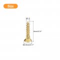 Uxcell Brass Wood Screws 40pcs M1 6 X 8mm Slotted Drive Flat Head Self Tapping Screw Countersunk For Woodworking Furniture