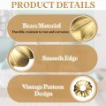 10pcs Cabinet Knob Backplate 0 79 Inch Drum Plum Shape Radial Brass Washers Classical Furniture Decoration Gasket For Drawer