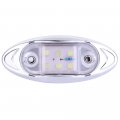6led Side Marker Light 2pcs White Fish Shape Trailer Lamp Stop Turn Tail Fit For Boats Truck Pickups Flush Mount Waterproof 