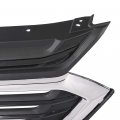 G-plus Front Upper Bumper Grille Compatible With Chevy Equinox 2018 2019 2020 Trim Molding Automotive Black Chrome Abs Plastic