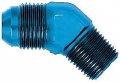 Aeroquip Fcm2024 Blue Anodized Aluminum -10an Male To 1 2 45-degree Pipe Adapter 