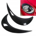 Acouto Headlight Eyebrows For Beetle 2012-2018 2pcs Car Eyelid Eyebrow Covers Headlamp Stickers Carbon Fiber Color