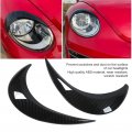 Acouto Headlight Eyebrows For Beetle 2012-2018 2pcs Car Eyelid Eyebrow Covers Headlamp Stickers Carbon Fiber Color