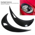 Acouto Headlight Eyebrows For Beetle 2012-2018 2pcs Car Eyelid Eyebrow Covers Headlamp Stickers Carbon Fiber Color