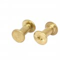 Uxcell 5x10mm Brass Plated Binding Chicago Screw Posts Barrel Nuts 14pcs For Album Leather