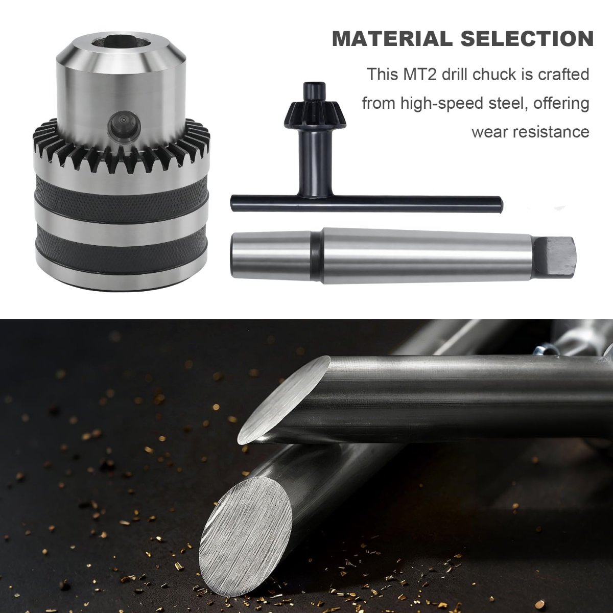 1 32 5 8 Mt2 Drill Chuck With Key Shank Press Drilling Operations For Lathes And Machines