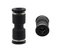 Puc Series Push To Connect Air Fittings Union Straight 3 8 In Tube Od Black Sleeve 10 Pack 
