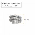 Uxcell Wire Thread Inserts 5 16-18 Unc 1 0d 304 Stainless Steel Helical Type Coiled Screw Repair Threaded Sleeve Sheath 10pcs