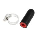 1 Pcs 30mm Length 8mm 0 31 Id Black Red Car Silicone Rubber Hose End Cap With Clamps Reinforced Blanking For Bypass Tube 