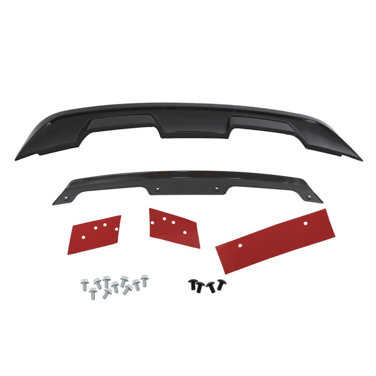 Rear Trunk Spoiler Kit Gt500 Style With Small Flaps Replacement For Mustang 2-door 2015-2023