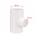Uxcell 40mm X 40mmx 25mm Slip Reducing Tee Pvc Pipe Fitting T-shaped Connector 2 Pcs