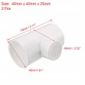 Uxcell 40mm X 40mmx 25mm Slip Reducing Tee Pvc Pipe Fitting T-shaped Connector 2 Pcs