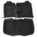 Hecasa Full Set Seat Cover Kits Compatible With 2015-2019 Dodge Challenger Sxt Rt Sport Black Artificial Leather Front Rear