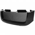 Kuafu Front Upper Bumper Grill Grille Compatible With 2002-2008 Gmc Envoy Xl Xuv Honeycomb Mesh Insert Hood Cover Painted Black