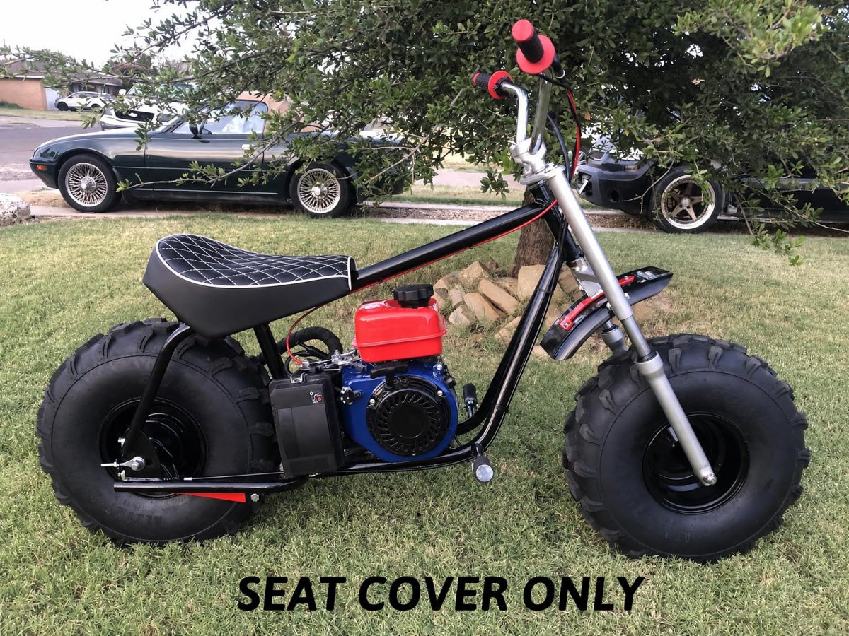 Jmchstore Mini Bike Seat Cover 15 Diamond Stitch Retro For Baja Warrior Wr65 Heat Carbon 6 5 196cc Ht65 Mb165 Trail Cushion