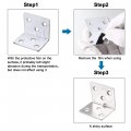 Uxcell Corner Brace 31mmx31mmx38mm Stainless Steel Joint L Shape Right Angle Brackets Fastener Pack Of 12