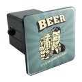 Beer It Is A Vacation In Can Funny Tow Trailer Hitch Cover Plugsert For 2 In Receivers Black Abs Plastic With Uv Resistant