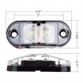 Ocpty Marker Lights 2pcs Amber Red 52leds Side Bulbs 4x White Replacement Fit For Truck Bus Boat Suv Atv Trailer Indicator