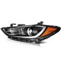 Headlights For 2017 2018 Hyundai Elantra Left Headlight Assembly Black Housing Amber Reflector 92101f3000