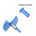 Uxcell Forstner Drill Bits 100mm Tungsten Carbide Wood Hole Saw Auger Opener Woodworking Hinge Drilling Boring Bit Cutter Blue