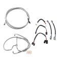 Smt- H-d Motorcycle 14 Chrome Extended Handlebar Cable Kit Brake Line Clutch Electronic Throttle For 2017-2020 Road King Glide 