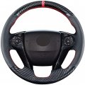 Carkooler Diy Stitching Carbon Fiber Steering Wheel Cover For Honda Accord 2013 2014 2015 2016 2017 Ridgeline 2017-2020 