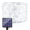 Solar Powered Led Rope Lights 40ft Waterproof Outdoor String With 100 Leds 8 Lighting Modes For Garden Yard Patio Wedding Decor 