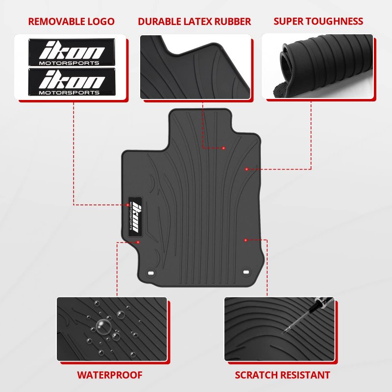 Custom Fit Floor Mats For 2012 2017 Toyota Camry Heavy Duty All Weather Latex Rubber Car Carpets Liner 5 Piece Set Black