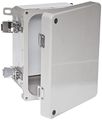 Bud Industries Nfl-6631 Fiberglass Nema Box With Latched Cover 7-3 4 Width X 9-5 8 Height 4-51 64 Depth Light Gray Finish 