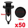 Uxcell 50 Pcs 9mm Hole Retainer Clips Plastic Drive Rivets Flaps Bumper Fender Push 52161-02020 For Toyota