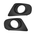 Fog Light Bezel Pair For Dodge Journey 2011 To 2019 Driver And Passenger Side Textured Finish With Washer Holes Replaces 