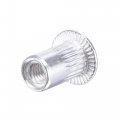 Uxcell M3 Rivet Nuts Aluminium Alloy Knurled Flat Head Threaded Insert Nut Silver 25pcs