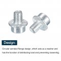 Uxcell M6x8mm Flanged Socket Head Cap Screws 10pcs 8 Grade Carbon Steel Hex Serrated Flange Bolts Machine